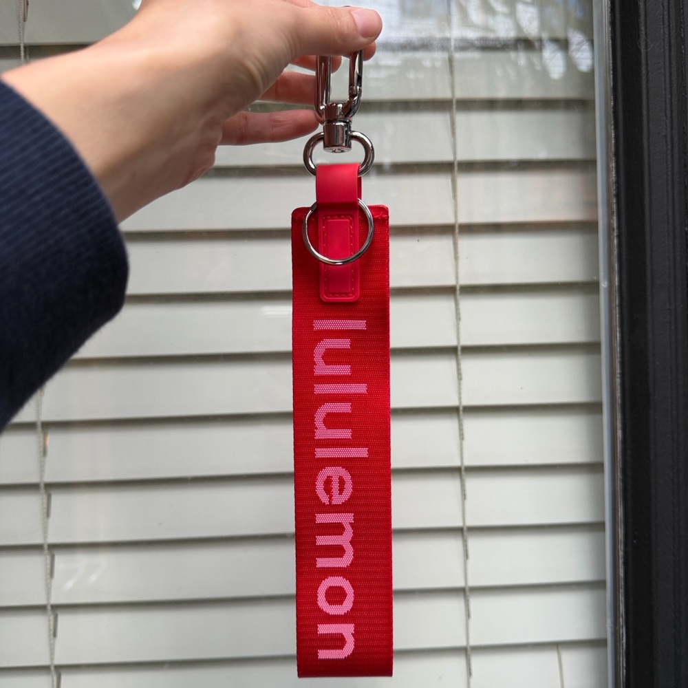 Lululemon Athletica Red Membership Box Pinnacle 
 never lost Keychain